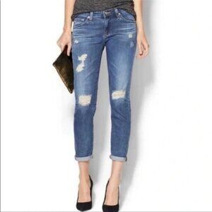 AG Adriano Goldschmied The Stilt Roll-up Cigarette Denim Jeans Size 25